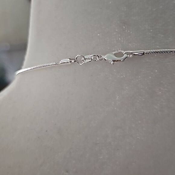 925 Silver Stone 20" Chain with Natural Jasper Quartz and Garnet - Picture 5 of 5